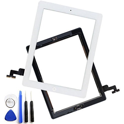 Skiliwah-Touch-Screen-Digitizer-Glass-Replacement-For-Apple-iPad-2-with-Home-Button-PreInstalled-Adhesive-Tools-White-0