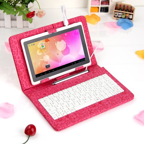 Various-Color-universal-Cartoon-Tablet-Stand-Pu-Leather-Case-Cover-w-Micro-USB-Keyboard-for-7-Inch-Android-Tablet-0-0