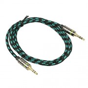 iKross-3-Feet-35mm-AUX-Jack-Tangled-Free-Braided-Sleeve-jacket-Stereo-Auxiliary-Aux-Audio-Stereo-Cable-Black-Green-0-2