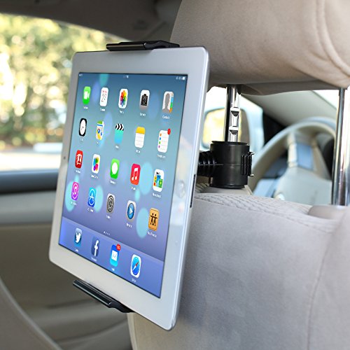 iKross-Tablet-Backseat-Headrest-Car-Mount-Stand-Snap-On-Holder-with-360-Degrees-Rotation-Ball-Head-for-7-101-inch-Tablet-Black-0-0