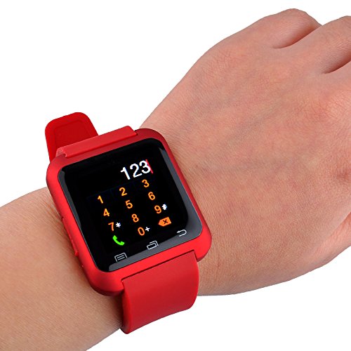 5ive-U80-Bluetooth-40-Smart-Wrist-Wrap-Watch-Phone-for-Smartphones-IOS-Android-Apple-iphone-55C5S66-Puls-Android-Samsung-S3S4S5-Note-2Note-3-Note-4-HTC-Sony-Wine-Red-0-2