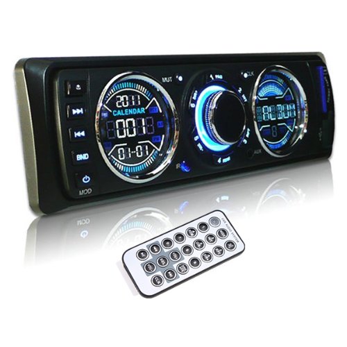 AGPtek-Car-Remote-Control-Audio-Stereo-In-Dash-FM-Radio-Receiver-MP3-Player-with-Front-Panel-USB-Port-SD-Card-Slot-and-Aux-Input-0