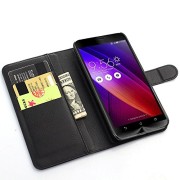 ASUS-ZenFone-2-Case-Cover-Accessories-Elegant-Magnetic-Litchi-Grain-PU-Leather-Wallet-Stand-Case-Cover-for-ASUS-ZenFone-2-ZE550ML-ZE551ML-55-Display-2015-Version-Black-0-0