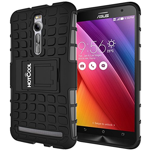 ASUS-ZenFone-2-ZE550MLZE551ML-Case-HOTCOOL-Heavy-Duty-Rugged-Dual-Layer-Armor-with-Kickstand-Cover-Case-For-ASUS-Zenfone-2-ZE550MLZE551MLWill-Not-Fit-ZE500CL-Model-Black-0