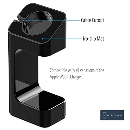 Apple-Watch-Stand-iProtectYouri-Charging-Dock-Apple-Watch-Charging-Stand-NEW-Apple-Watch-Stand-High-Quality-Plastic-build-cradle-holds-Apple-Watch-Comfortable-viewing-angle-easy-use-quick-connection-f-0-2