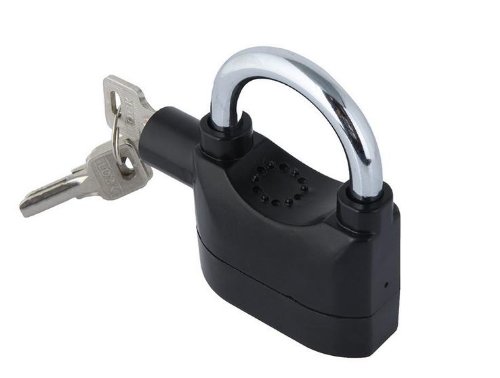 Aweek-Alarm-Lock-Padlock-Anti-Theft-Security-System-For-Bicycle-Motorcycle-Door-Gate-Bike-Shed-Bolt-Chain-Lock-120dB-with-3-Keys-Black-0-0