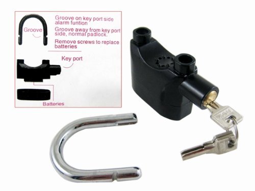 Aweek-Alarm-Lock-Padlock-Anti-Theft-Security-System-For-Bicycle-Motorcycle-Door-Gate-Bike-Shed-Bolt-Chain-Lock-120dB-with-3-Keys-Black-0-4