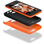 BLU-ArmorFlex-PC-silicon-case-for-Studio-50C-HD-Carrying-Case-Retail-Packaging-Neon-Orange-Black-0-4