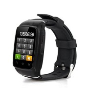 CNPGD-S12-Smart-Sync-Call-SMS-Bluetooth-Watch-PedometerRecordingAnti-Lost-for-iPhone-5S54S4-Android-Samsung-S5S4S3S2Note-3Note-2IOS-System-Can-Use-Partial-Function-All-Black-0-1