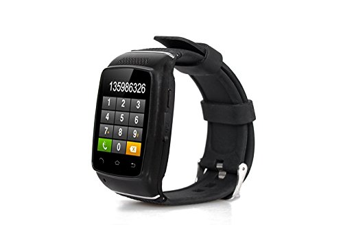 CNPGD-S12-Smart-Sync-Call-SMS-Bluetooth-Watch-PedometerRecordingAnti-Lost-for-iPhone-5S54S4-Android-Samsung-S5S4S3S2Note-3Note-2IOS-System-Can-Use-Partial-Function-All-Black-0-1