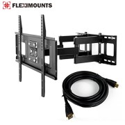 FLEXIMOUNTS-A04-Full-motion-TV-wall-mount-bracket-32-65-Tilt-swivel-fits-for-most-of-SamsungCobyLGVIZIOSharpSonyToshibaSeikiTCLHaierHisense-LCD-LED-tvs-with-free-6FT-HDMI-cable-3-off-purchase-of-2-ite-0