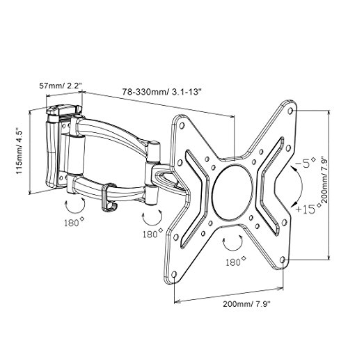 FLEXIMOUNTS-A10-Full-motion-Tilt-Swivel-TV-wall-mounts-for-10-32-SamsungCobyLGTCLHaierHisenseVIZIOSharpSonyToshibaSeiki-LCD-LED-Tvs-0-5