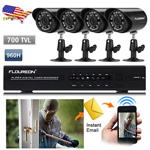 FLOUREON-Newest-4CH-960H-HDMI-CCTV-DVR-4-InOutdoor-Bullet-Night-Vision-Camera-700TVL-Waterproof-IR-Cut-Security-Cameras-Kit-US-0-0