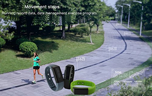 ForestfishTM-Bluetooth-Sync-Smart-Bracelet-Sports-Fitness-Tracker-Smart-Wristband-Sleep-Monitor-Calorie-Counter-Fitness-Band-with-Pink-Band-0-2