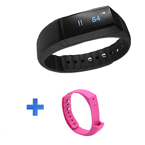 ForestfishTM-Bluetooth-Sync-Smart-Bracelet-Sports-Fitness-Tracker-Smart-Wristband-Sleep-Monitor-Calorie-Counter-Fitness-Band-with-Pink-Band-0