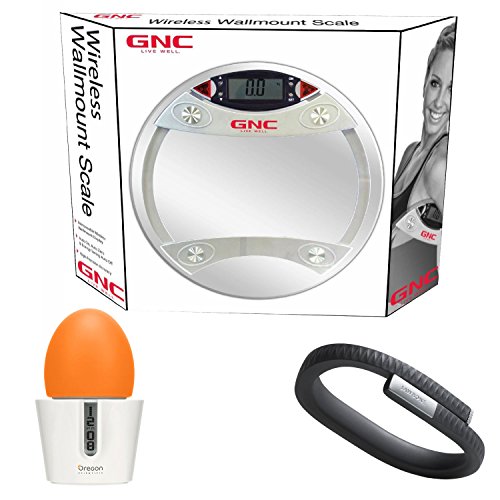 GNC-GS-7006-AMX-Digital-Glass-Wireless-Display-Scale-with-Jawbone-UP-Wristband-Health-Monitor-and-Oregon-Scientific-Mini-Massager-0