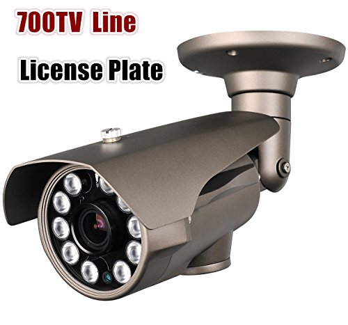 HQ-Cam-700TV-Lines-High-Resolution-Camera-10IR-Large-LEDs-Sony-Effio-5-50mm-Vari-focal-Lens-CCTV-Day-and-Night-License-Plate-Camera-Outdoorindoor-Weatherproof-IR-Distance200-250ft-0