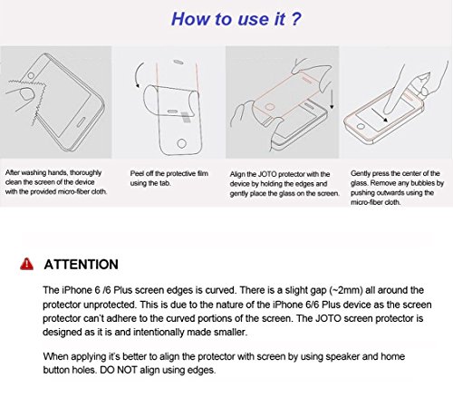 JOTO-iPhone-6-Plus-55-Tempered-Glass-Screen-Protector-iPhone-6-Plus-033-mm-Rounded-Edge-Tempered-Glass-Screen-Protector-Film-Guard-for-Apple-iPhone-6-Plus-55-inch-1-Pack-0-0