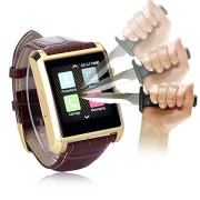 LEMFO-Bluetooth-Smart-Watch-Waterproof-Wrist-Phone-Mate-Smartwartch-for-Android-and-IOS-Cell-Phones-With-Camera-IPS-Screen-360mAh-Battery-Leather-Strap-Gold-0-2