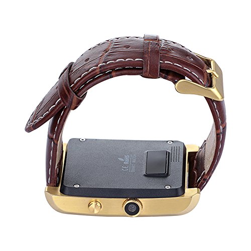 LEMFO-Bluetooth-Smart-Watch-Waterproof-Wrist-Phone-Mate-Smartwartch-for-Android-and-IOS-Cell-Phones-With-Camera-IPS-Screen-360mAh-Battery-Leather-Strap-Gold-0-4