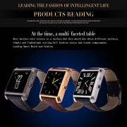 LEMFO-Bluetooth-Smart-Watch-Waterproof-Wrist-Phone-Mate-Smartwartch-for-Android-and-IOS-Cell-Phones-With-Camera-IPS-Screen-360mAh-Battery-Leather-Strap-Gold-0-5