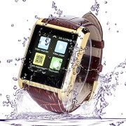 LEMFO-Bluetooth-Smart-Watch-Waterproof-Wrist-Phone-Mate-Smartwartch-for-Android-and-IOS-Cell-Phones-With-Camera-IPS-Screen-360mAh-Battery-Leather-Strap-Gold-0-7