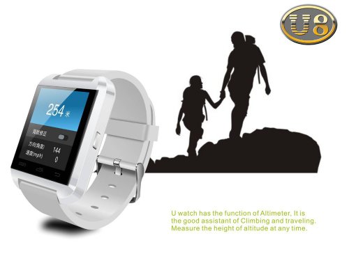 LEMFO-Bluetooth-Smart-Watch-WristWatch-U8-UWatch-Fit-for-Smartphones-IOS-Apple-iphone-44S55C5S-Android-Samsung-S2S3S4Note-2Note-3-HTC-Sony-Blackberry-White-0-3