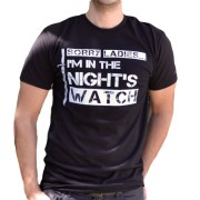 LeRage-Shirts-Mens-SORRY-LADIES-IM-IN-THE-NIGHTS-WATCH-Funny-T-Shirt-Black-X-Large-0-0