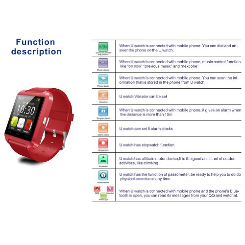 LeexGroupNew-U8-Bluetooth-Smart-Watch-WristWatch-Phone-Mate-For-IOS-Android-Apple-iphone-44S55C5S-Samsung-S2S3S4Note-2Note-3-HTC-Sony-Blackberry-White-0-5