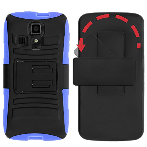 MINITURTLE-2-in-1-Hybrid-Dual-Layer-Armor-Phone-Case-Cover-with-Kickstand-Holster-Belt-Clip-and-Screen-Protector-for-Prepaid-Android-Smartphone-Kyocera-Hydro-Icon-C6730-Kyocera-Hydro-Life-C6530-Boost–0-3