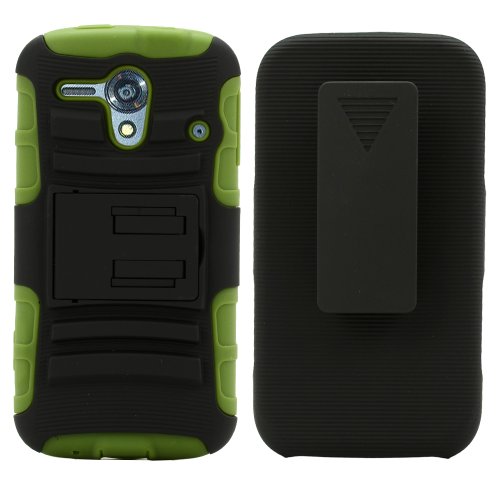 MINITURTLE-Rugged-Hybrid-Dual-Layer-Armor-Phone-Case-Cover-with-Built-in-Kickstand-Swiveling-Holster-Belt-Clip-and-Clear-Screen-Protector-Film-for-Waterproof-Android-Smartphone-Kyocera-Hydro-EDGE-C521-0-4