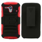 MINITURTLE-Rugged-Hybrid-Dual-Layer-Armor-Phone-Case-Cover-with-Built-in-Kickstand-Swiveling-Holster-Belt-Clip-and-Clear-Screen-Protector-Film-for-Waterproof-Android-Smartphone-Kyocera-Hydro-EDGE-C521-0-5