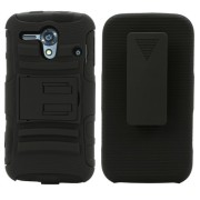 MINITURTLE-Rugged-Hybrid-Dual-Layer-Armor-Phone-Case-Cover-with-Built-in-Kickstand-Swiveling-Holster-Belt-Clip-and-Clear-Screen-Protector-Film-for-Waterproof-Android-Smartphone-Kyocera-Hydro-EDGE-C521-0-6