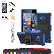 Microsoft-Lumia-640-CaseMama-Mouth-Shockproof-Heavy-Duty-Combo-Hybrid-Rugged-Dual-Layer-Grip-Case-Cover-with-Kickstand-For-Microsoft-Lumia-640-Smart-Phone-2015-Version-Blue-With-6-in-1-Free-Gift-Packa-0