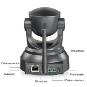 ROCAM-NC300-Wireless-IP-Camera-PanTilt-Night-Vision-Built-in-Microphone-With-Phone-remote-monitoring-support-Black-0-0