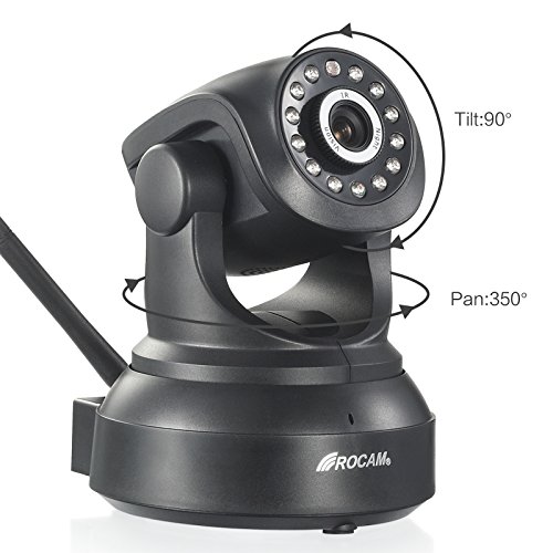 ROCAM-NC300-Wireless-IP-Camera-PanTilt-Night-Vision-Built-in-Microphone-With-Phone-remote-monitoring-support-Black-0-1