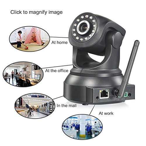 ROCAM-NC300-Wireless-IP-Camera-PanTilt-Night-Vision-Built-in-Microphone-With-Phone-remote-monitoring-support-Black-0-3