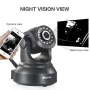 ROCAM-NC300-Wireless-IP-Camera-PanTilt-Night-Vision-Built-in-Microphone-With-Phone-remote-monitoring-support-Black-0-4