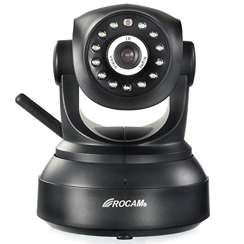 ROCAM-NC300-Wireless-IP-Camera-PanTilt-Night-Vision-Built-in-Microphone-With-Phone-remote-monitoring-support-Black-0