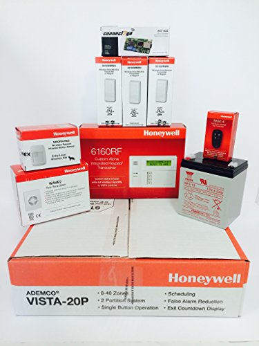 SELF-MONITORED-SECURITY-SYSTEMNO-MONTHLY-MONITORING-FEES-Honeywell-Vista-20P-6160RF-3-5816WMWH-5800PIR-RES-5834-4-Envisalink-Communication-Module-EVL-3CG-Battery-and-Siren-Kit-Package-0