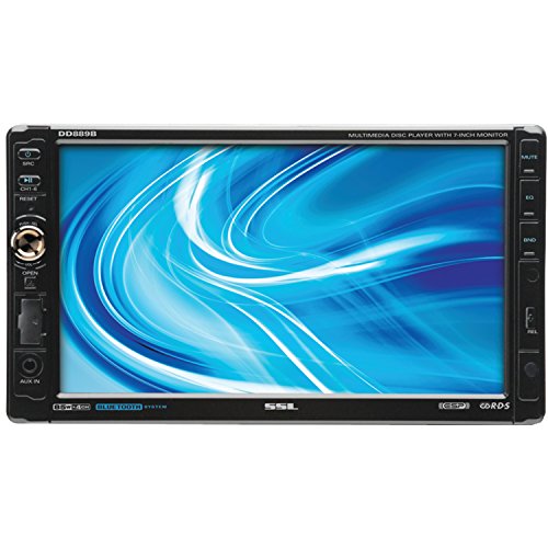 SSL-DD889B-In-Dash-Double-Din-7-inch-Motorized-Detachable-Touchscreen-DVDCDUSBSDMP4MP3-Player-Receiver-Bluetooth-Streaming-Bluetooth-Hands-free-with-Remote-0