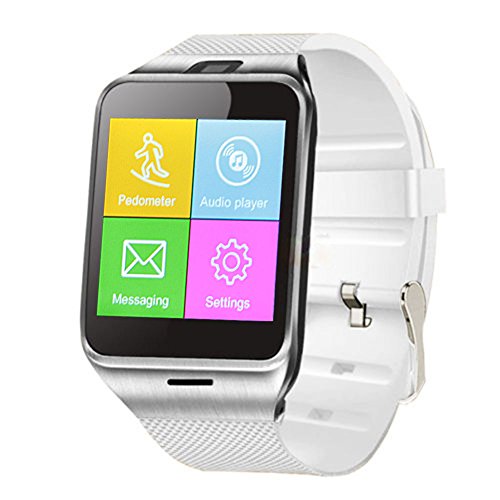 Singe-Bluetooth-SmartWatch-NFC-Waterproof-Phone-Watch-for-Smartphones-Android-Samsung-S3S4S5S6S6-Edge-Note-2Note-3-Note-4-HTC-M8M9-Sony-White-0-1