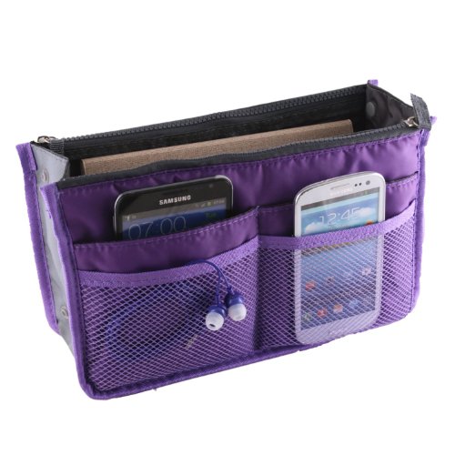 Tapp-C-Multi-pocket-Nylon-Purse-Insert-Organizer-Purple-0