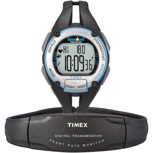 Timex-Ironman-Road-Trainer-Heart-Rate-Monitor-Watch-BlackSilverBlue-Mid-Size-0