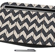 Top-Cushion-Lap-Tray-Desk-Tablet-with-Assorted-Stylus-Colors-Teen-Kid-Boy-Girl-Women-Student-Man-Black-White-Chevron-Design-0