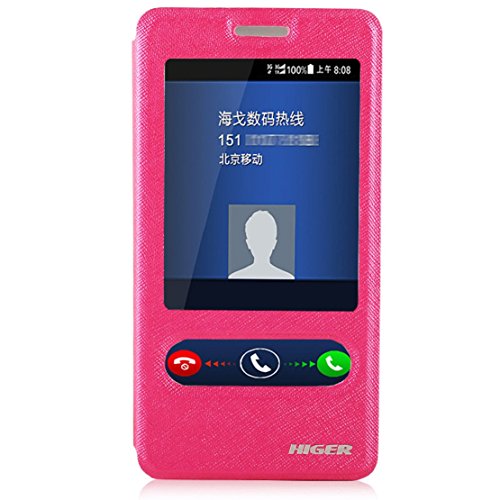 TowallmarkTMLuxury-Windows-Leather-Protective-Case-Cover-For-Asus-ZenFone5-Hot-Pink-0