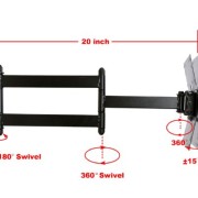 VideoSecu-Tilt-Swivel-Low-profile-19-TV-Wall-Mount-Bracket-for-most-23-37-some-LED-up-to-42-with-VESA-200×200-200×100-100×100-LCD-LED-Plasma-TV-or-Monitor-Articulating-arm-20-extension-3KB-0-0