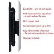 VideoSecu-Tilt-Swivel-Low-profile-19-TV-Wall-Mount-Bracket-for-most-23-37-some-LED-up-to-42-with-VESA-200×200-200×100-100×100-LCD-LED-Plasma-TV-or-Monitor-Articulating-arm-20-extension-3KB-0-3