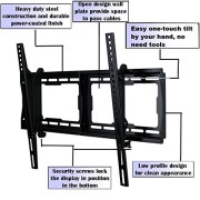 VideoSecu-Tilt-TV-Wall-Mount-Bracket-23-Inch-to-65-Inch-MF608B-Black-0-0