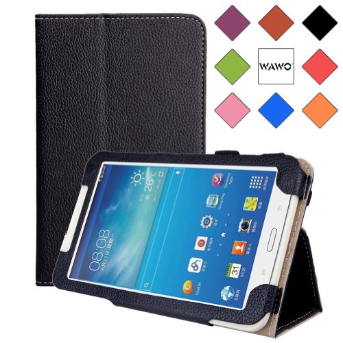 WAWO-Samsung-Tab-3-Lite-70-Inch-Tablet-Folio-Case-Cover-Black-0